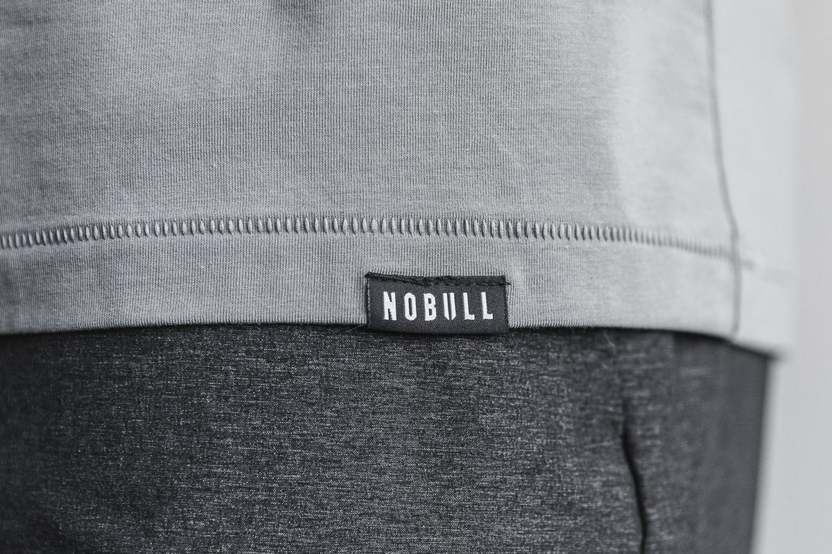 Nobull Lightweight Men's Long Sleeves Dark Grey | Australia (SK8923)